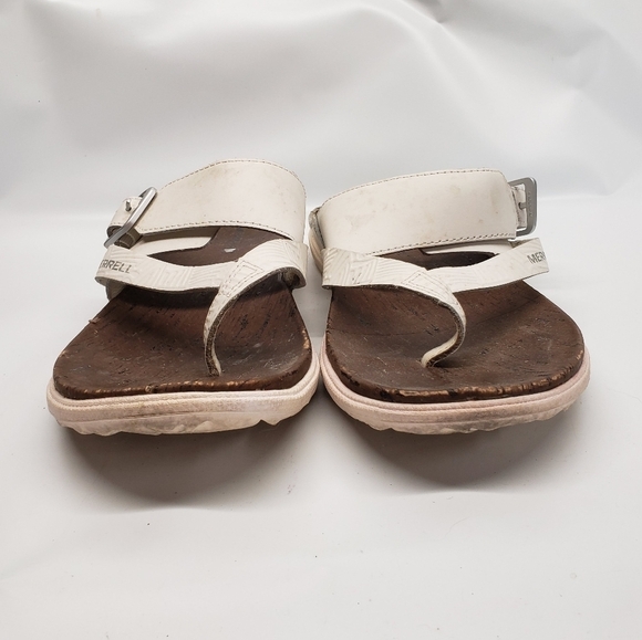 Merrell Select Move Slip On Y Strap Leather Sandal Size 10 Adjustable St… - Picture 3 of 14